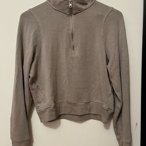 Danskin Women's Taupe Half-Zip Sweater
